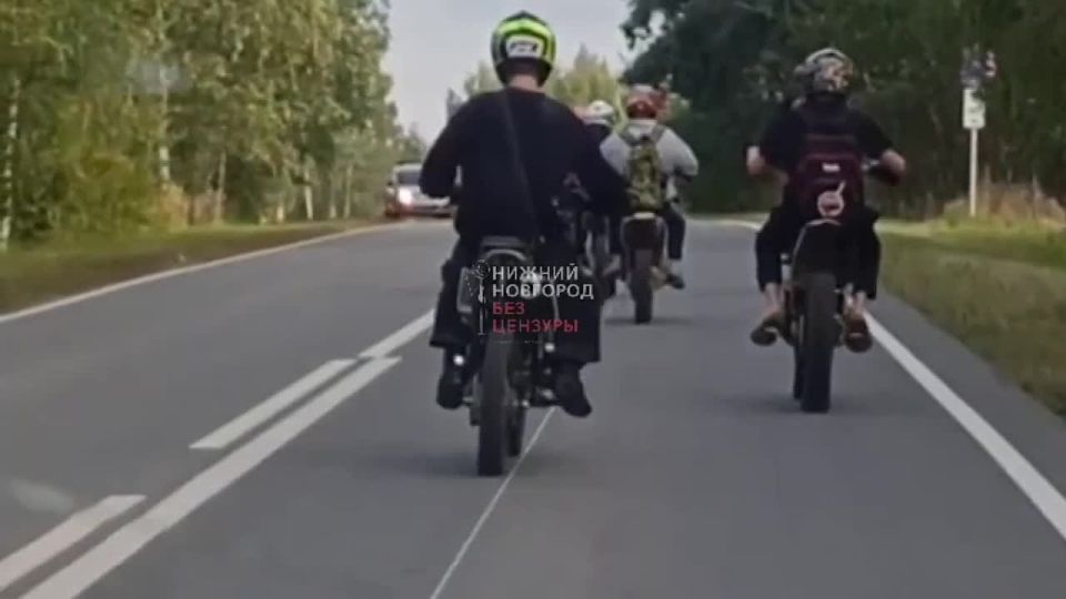 Банда двухколесных беспредельщиков на нижегородских дорогах