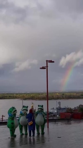 Несмотря на похолодание, природа порадовала нижегородцев красивой радугой