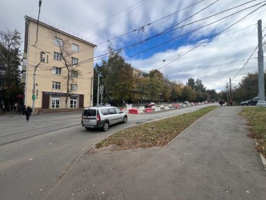 Ограничения для движения транспорта на участке улицы Ошарской от ул. Белинского до ул. Невзоровых в Нижнем Новгороде сняты