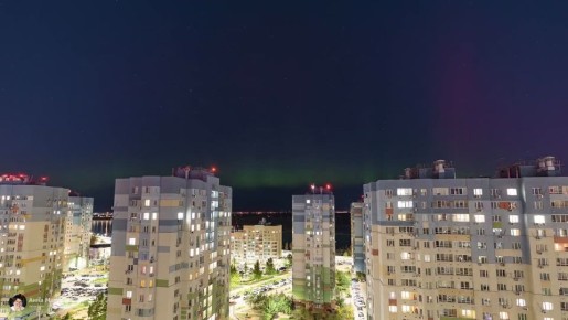 Еще несколько кадров северного сияния в Нижнем Новгороде